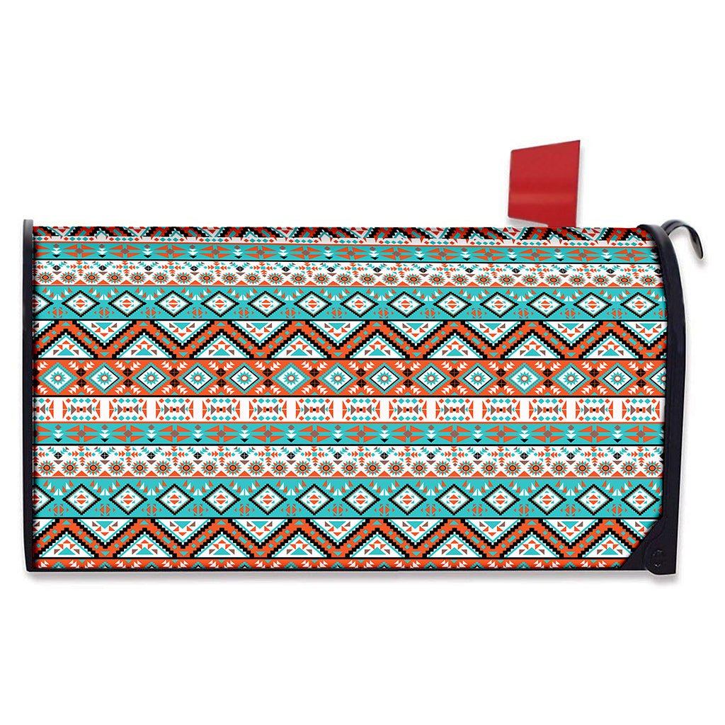 Navajo Geometric Pattern Print Mailbox Cover
