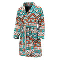 Navajo Geometric Pattern Print Men's Bathrobe