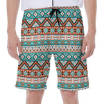 Navajo Geometric Pattern Print Men's Beach Shorts