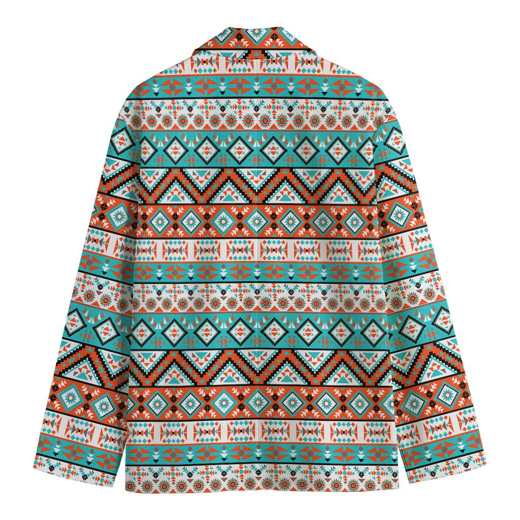 Navajo Geometric Pattern Print Men's Blazer