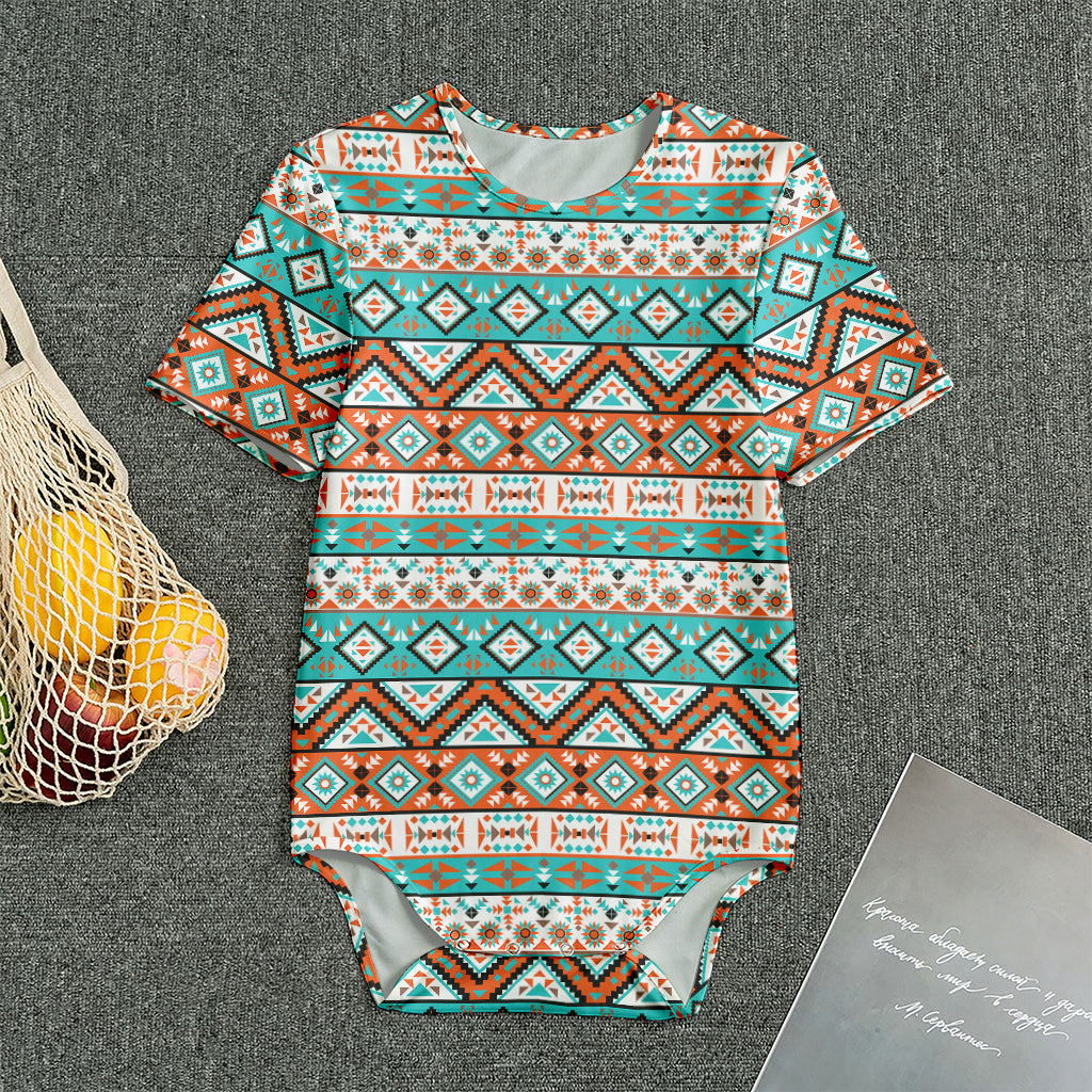 Navajo Geometric Pattern Print Men's Bodysuit