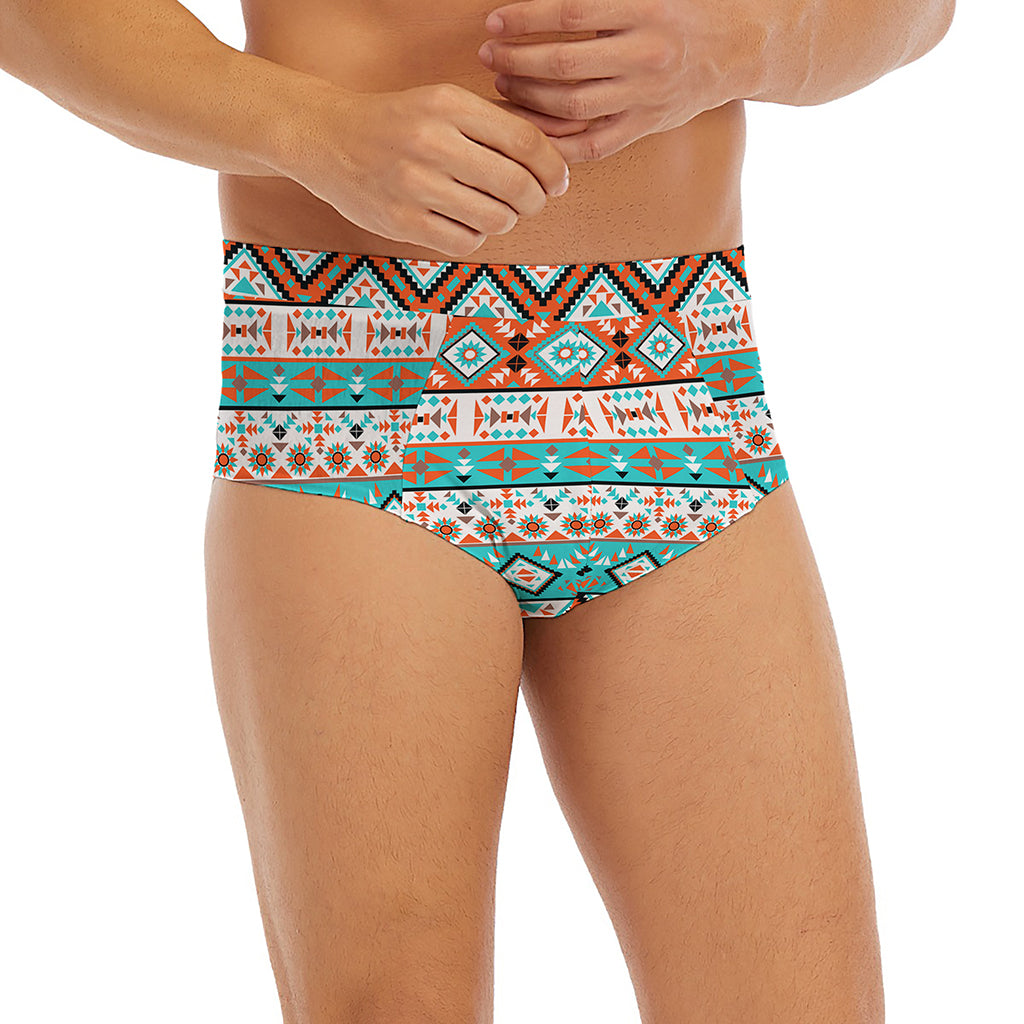 Navajo Geometric Pattern Print Men's Briefs