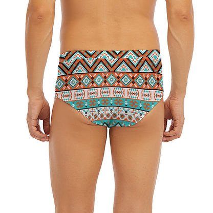 Navajo Geometric Pattern Print Men's Briefs