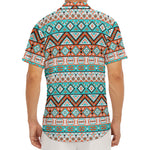 Navajo Geometric Pattern Print Men's Deep V-Neck Shirt
