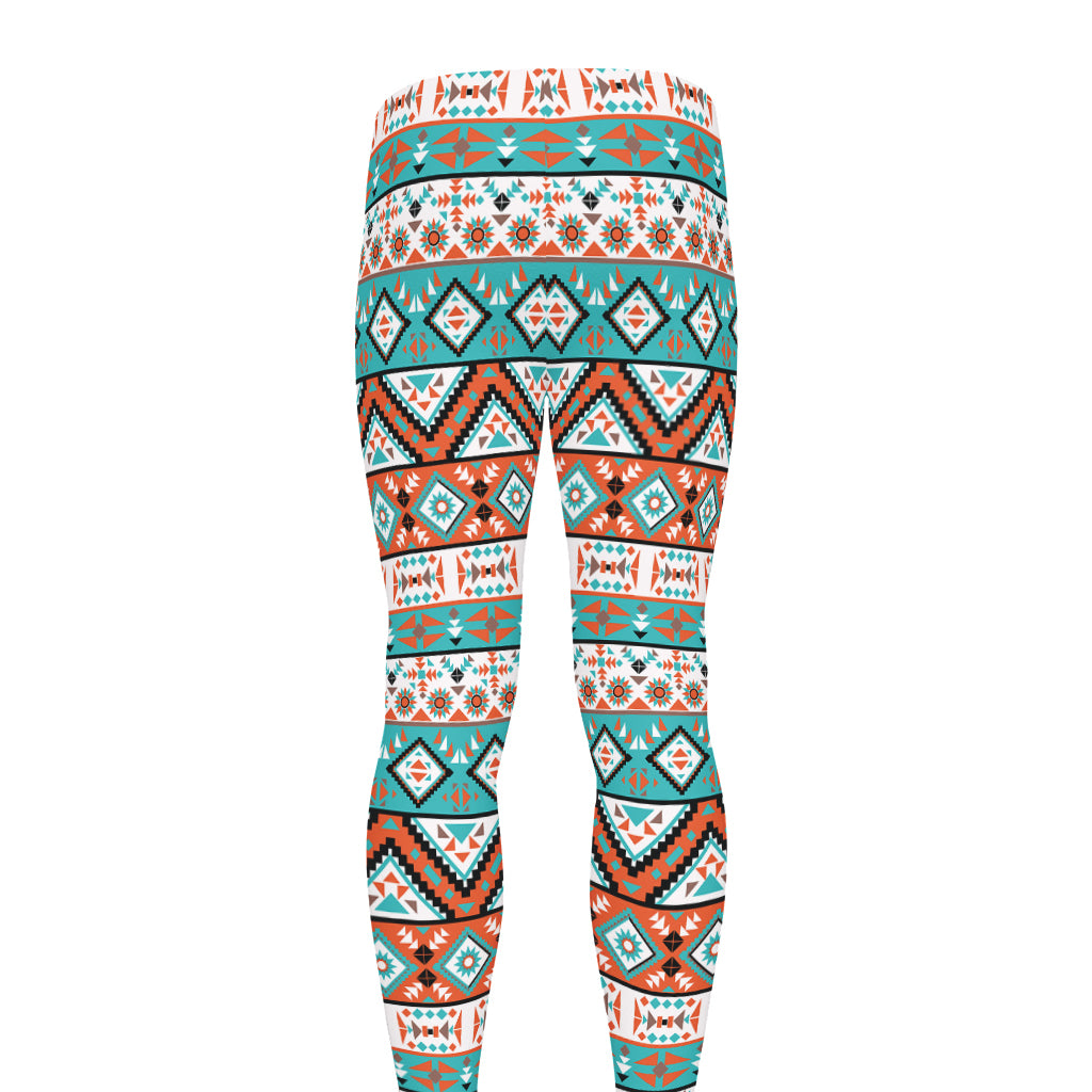 Navajo Geometric Pattern Print Men's leggings