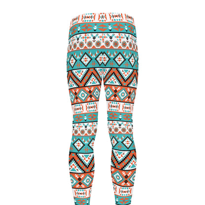 Navajo Geometric Pattern Print Men's leggings