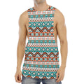 Navajo Geometric Pattern Print Men's Muscle Tank Top