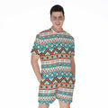 Navajo Geometric Pattern Print Men's Romper