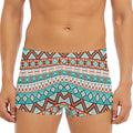 Navajo Geometric Pattern Print Men's Short Boxer Briefs