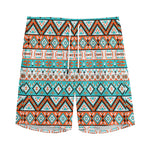 Navajo Geometric Pattern Print Men's Sports Shorts