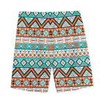 Navajo Geometric Pattern Print Men's Sports Shorts