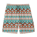 Navajo Geometric Pattern Print Men's Swim Trunks