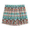 Navajo Geometric Pattern Print Mesh Shorts