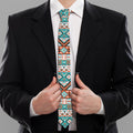 Navajo Geometric Pattern Print Necktie