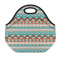 Navajo Geometric Pattern Print Neoprene Lunch Bag