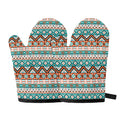 Navajo Geometric Pattern Print Oven Mitts