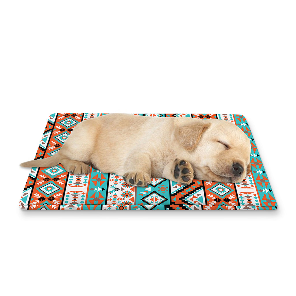 Navajo Geometric Pattern Print Pet Cooling Mat Cover
