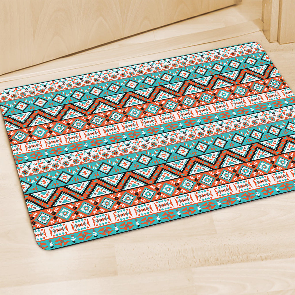 Navajo Geometric Pattern Print Polyester Doormat