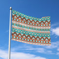 Navajo Geometric Pattern Print Polyester Flag