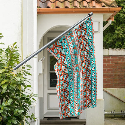 Navajo Geometric Pattern Print Polyester Flag