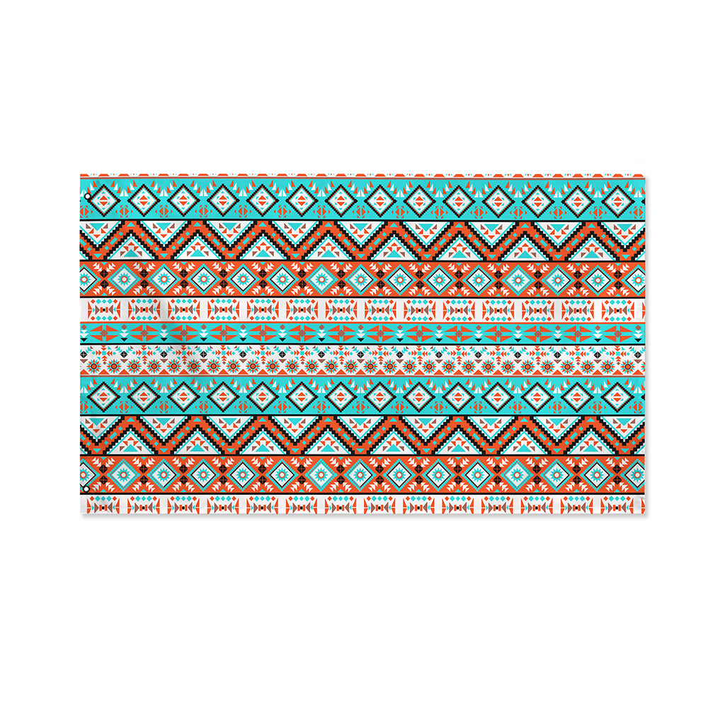 Navajo Geometric Pattern Print Polyester Flag