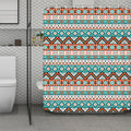 Navajo Geometric Pattern Print Polyester Shower Curtain