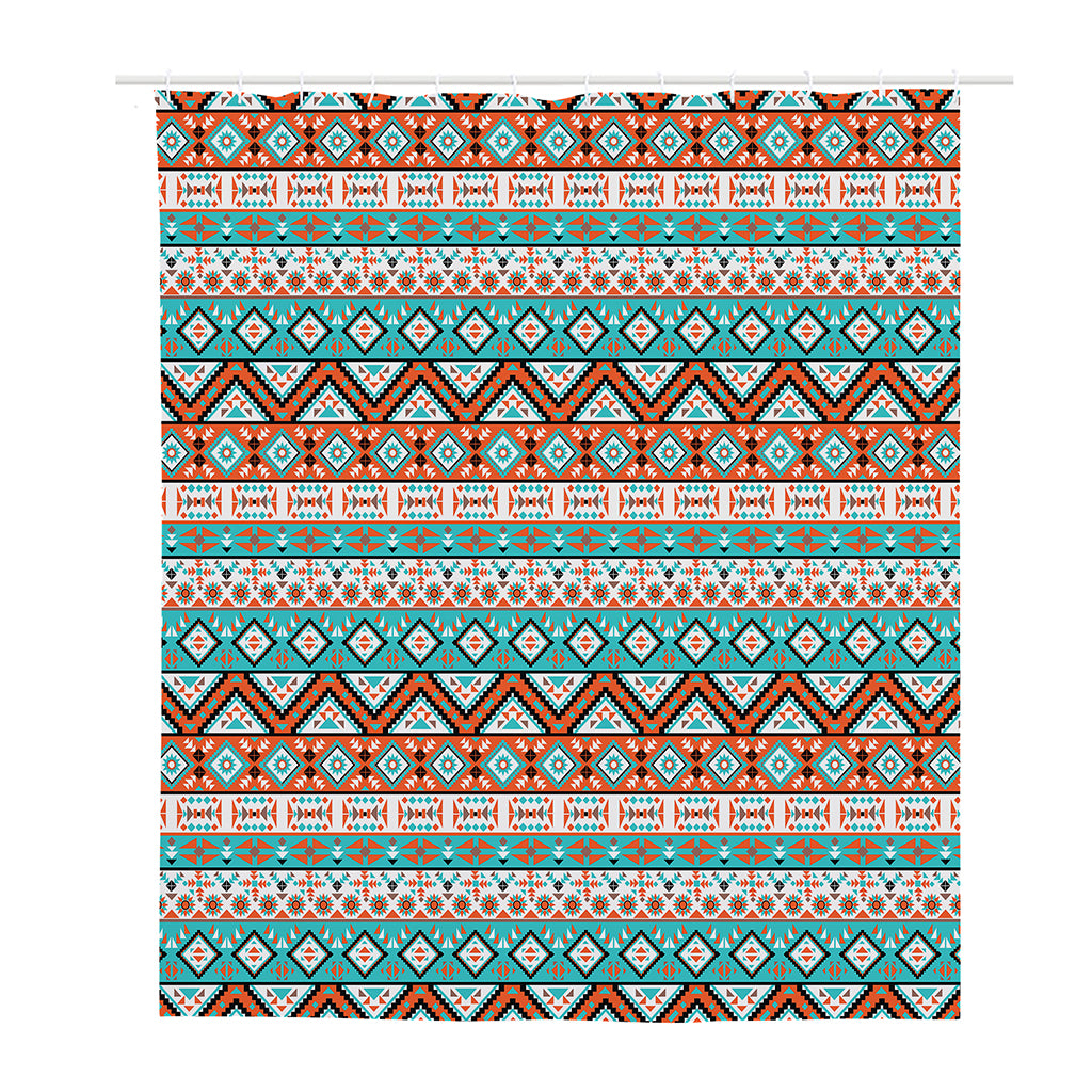 Navajo Geometric Pattern Print Polyester Shower Curtain