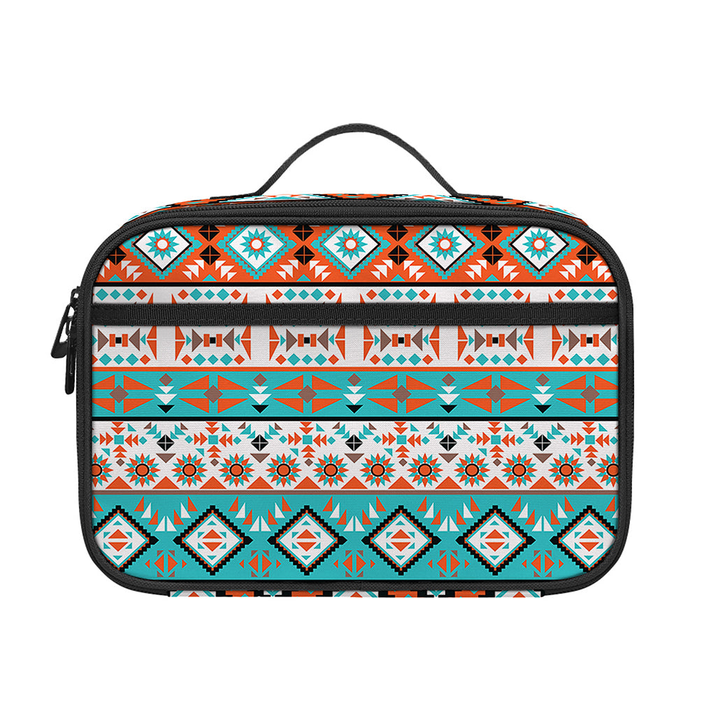 Navajo Geometric Pattern Print Portable Lunch Bag