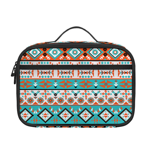 Navajo Geometric Pattern Print Portable Lunch Bag