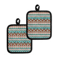 Navajo Geometric Pattern Print Pot Holders