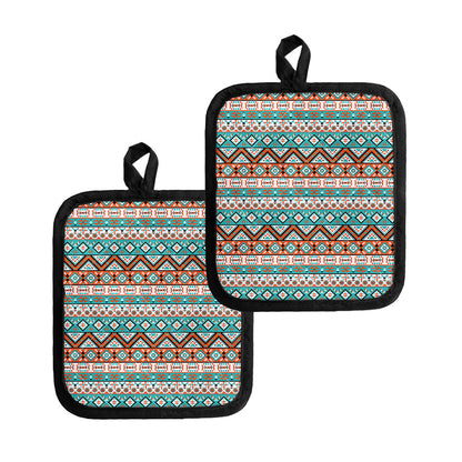 Navajo Geometric Pattern Print Pot Holders