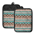 Navajo Geometric Pattern Print Pot Holders With Pocket