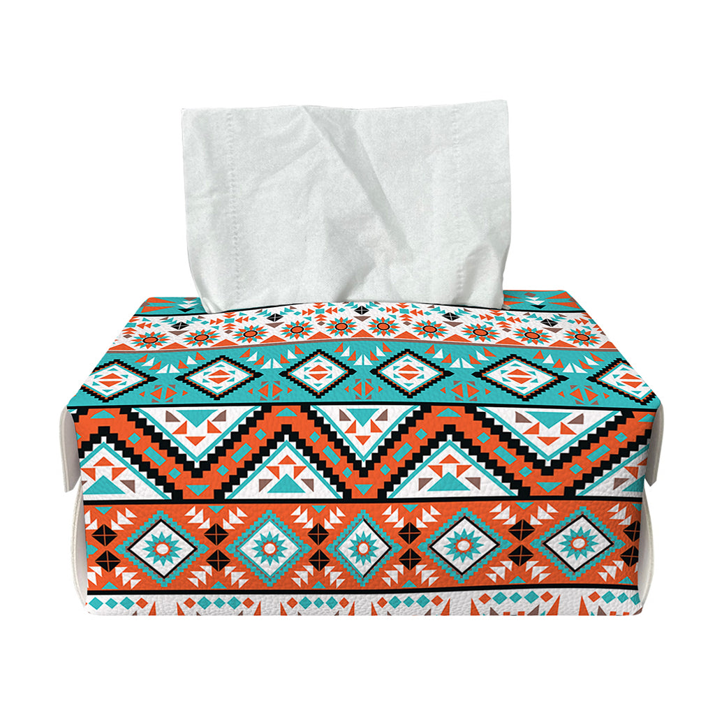 Navajo Geometric Pattern Print Rectangle Tissue Box Cover