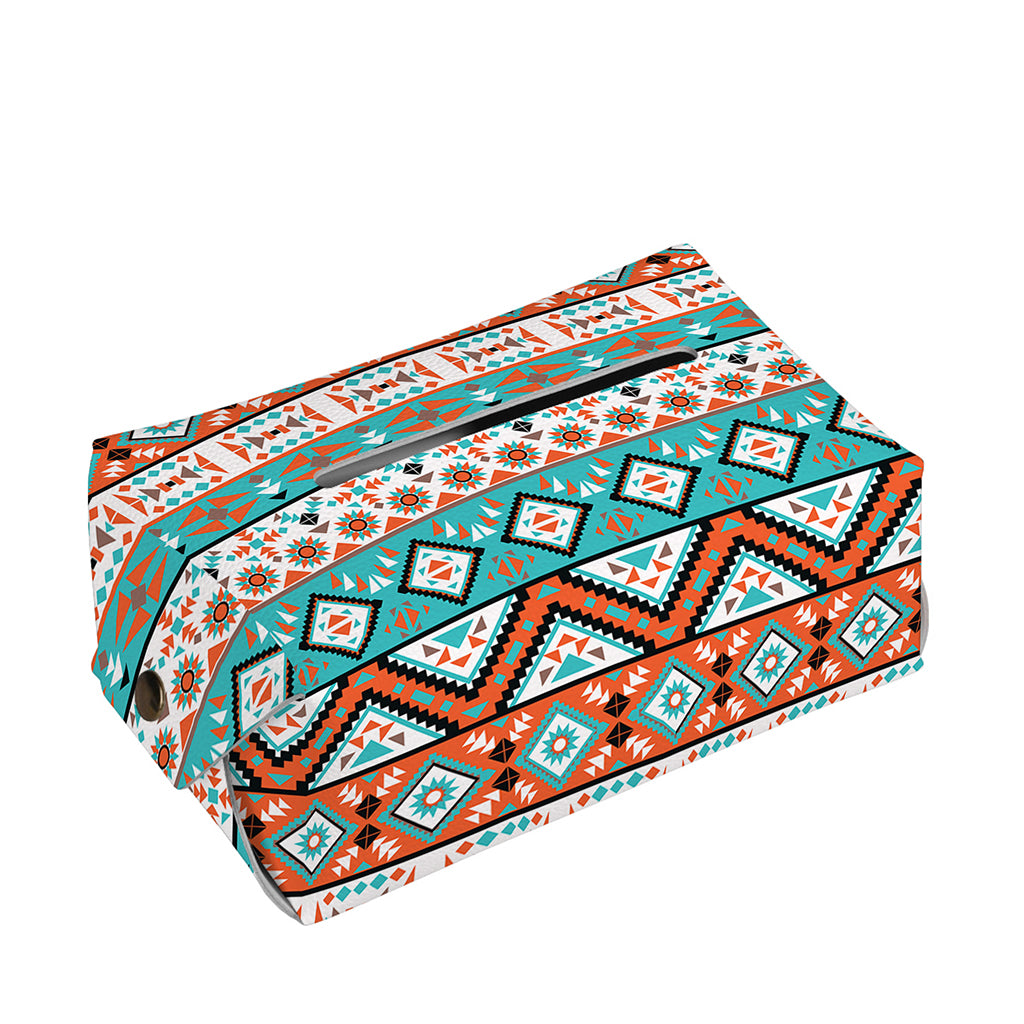 Navajo Geometric Pattern Print Rectangle Tissue Box Cover
