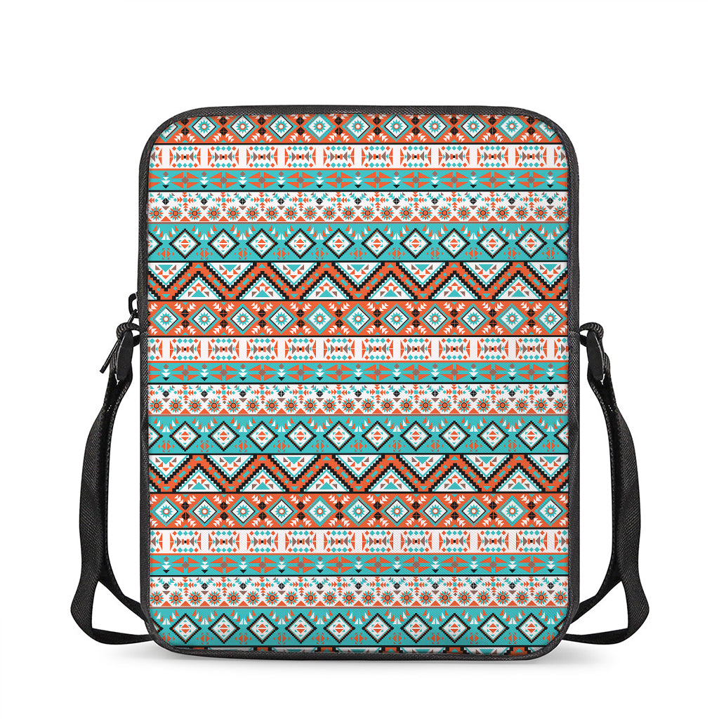 Navajo Geometric Pattern Print Rectangular Crossbody Bag