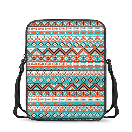 Navajo Geometric Pattern Print Rectangular Crossbody Bag