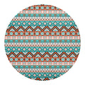 Navajo Geometric Pattern Print Round Blanket