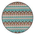 Navajo Geometric Pattern Print Round Floor Mat