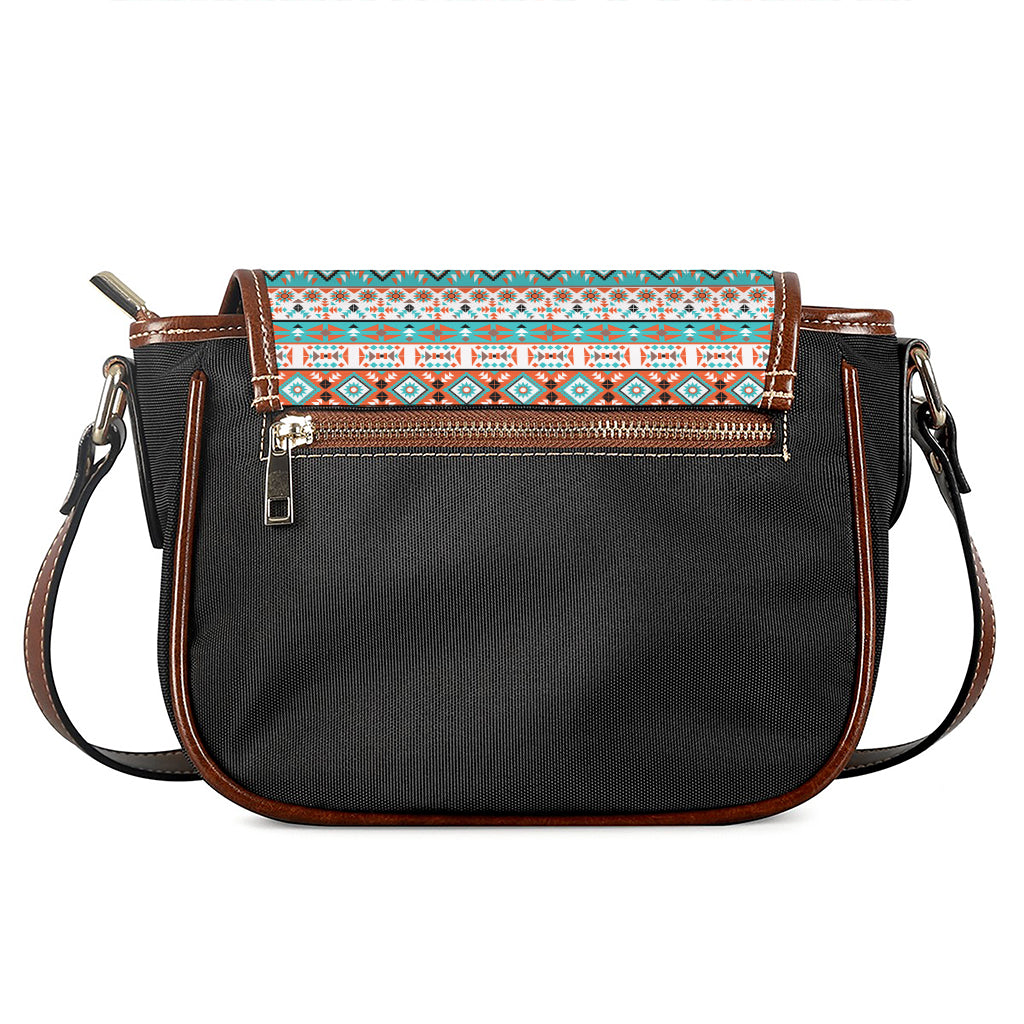 Navajo Geometric Pattern Print Saddle Bag