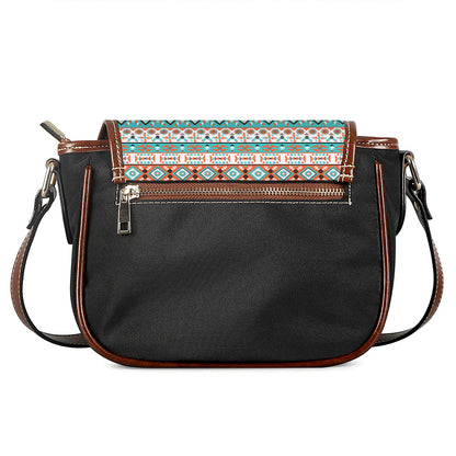 Navajo Geometric Pattern Print Saddle Bag