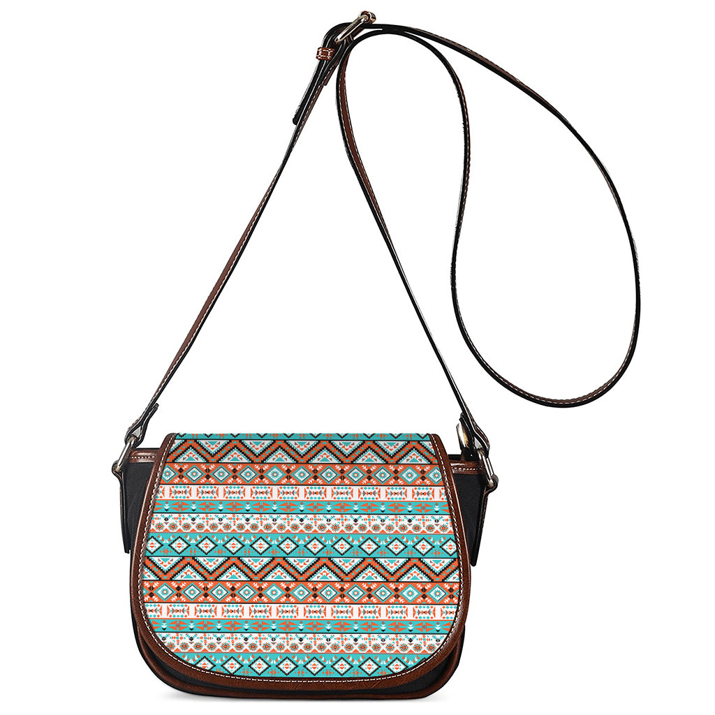 Navajo Geometric Pattern Print Saddle Bag