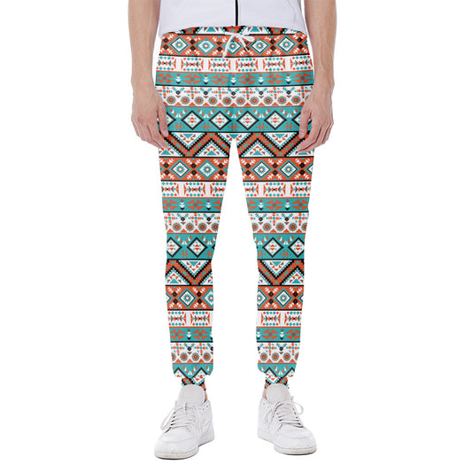 Navajo Geometric Pattern Print Scuba Joggers