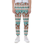 Navajo Geometric Pattern Print Scuba Joggers