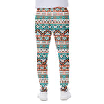 Navajo Geometric Pattern Print Scuba Joggers