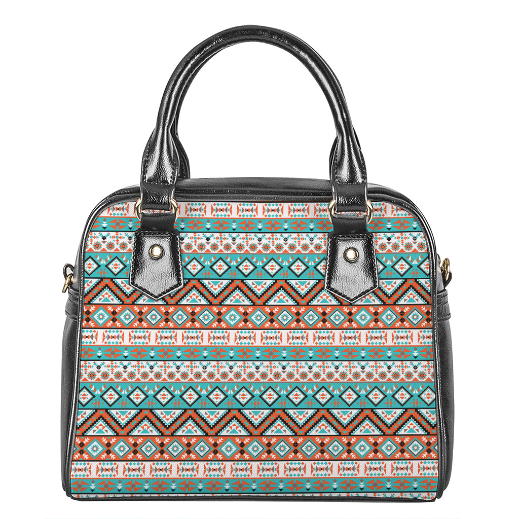 Navajo Geometric Pattern Print Shoulder Handbag