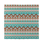 Navajo Geometric Pattern Print Silk Bandana