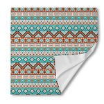 Navajo Geometric Pattern Print Silk Bandana