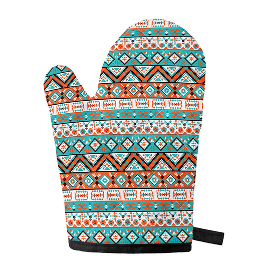 Navajo Geometric Pattern Print Single Oven Mitt