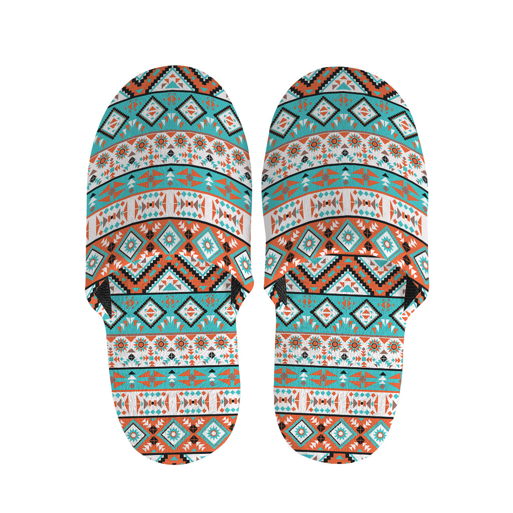 Navajo Geometric Pattern Print Slippers