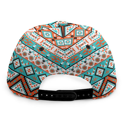 Navajo Geometric Pattern Print Snapback Cap
